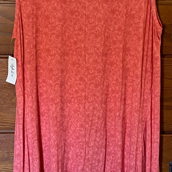 Style & Co Macy's NWT orange, mid-calf summer dress. - Picture 3 of 5